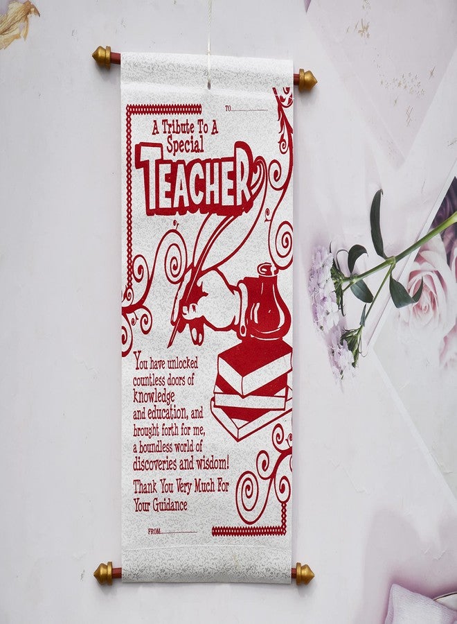 Natali Traders Teacher's Day Gift for Teacher - World Best Teacher Scroll Card - Birthday Gift for Teacher - Farewell Gift for Teachers - Teacher's Day Special - Image 4